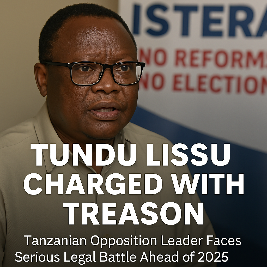 Tundu Lissu, Tanzania Politics, Opposition Leader, No Reforms No Election, Tanzania Elections 2025, Electoral Reforms, Tanzania News, Political Repression, Human Rights Tanzania, Samia Suluhu, CHADEMA, Tanzania Treason Charge, Political Dissent, Tanzania Opposition, Electoral Integrity, Tundu Lissu Arrest, Tanzania Democracy, Political Crackdown, Tanzania Election 2025, Tanzania Human Rights