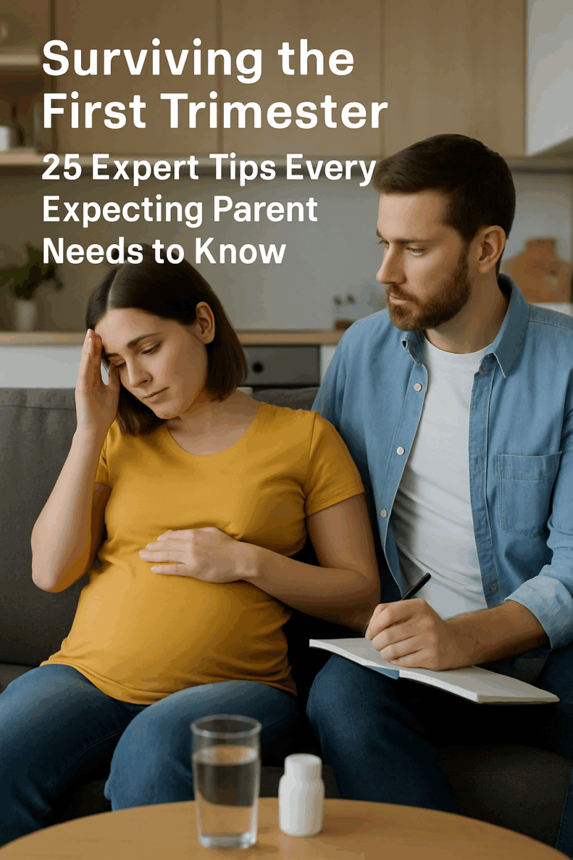  first trimester tips, early pregnancy survival guide, pregnancy week 1 to 12, what to expect first trimester, how to manage morning sickness, early pregnancy symptoms, pregnancy nutrition tips, partner support in pregnancy, fatigue in first trimester, prenatal vitamins essentials