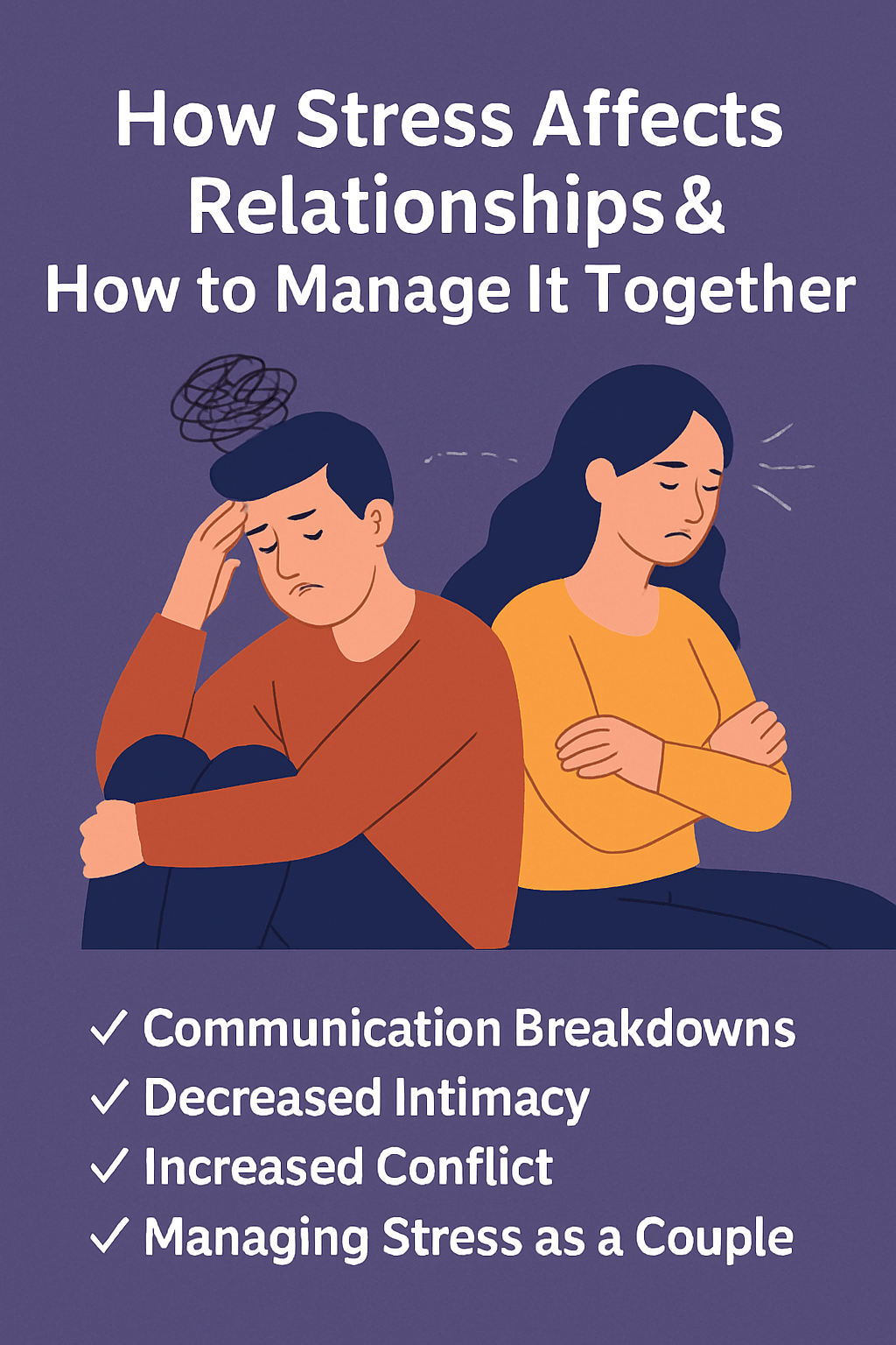 stress in relationships, relationship communication, emotional intimacy, couples counseling, mental health and love, managing stress together, relationship conflict, physical intimacy, marriage under stress, romantic resilience, healthy relationships