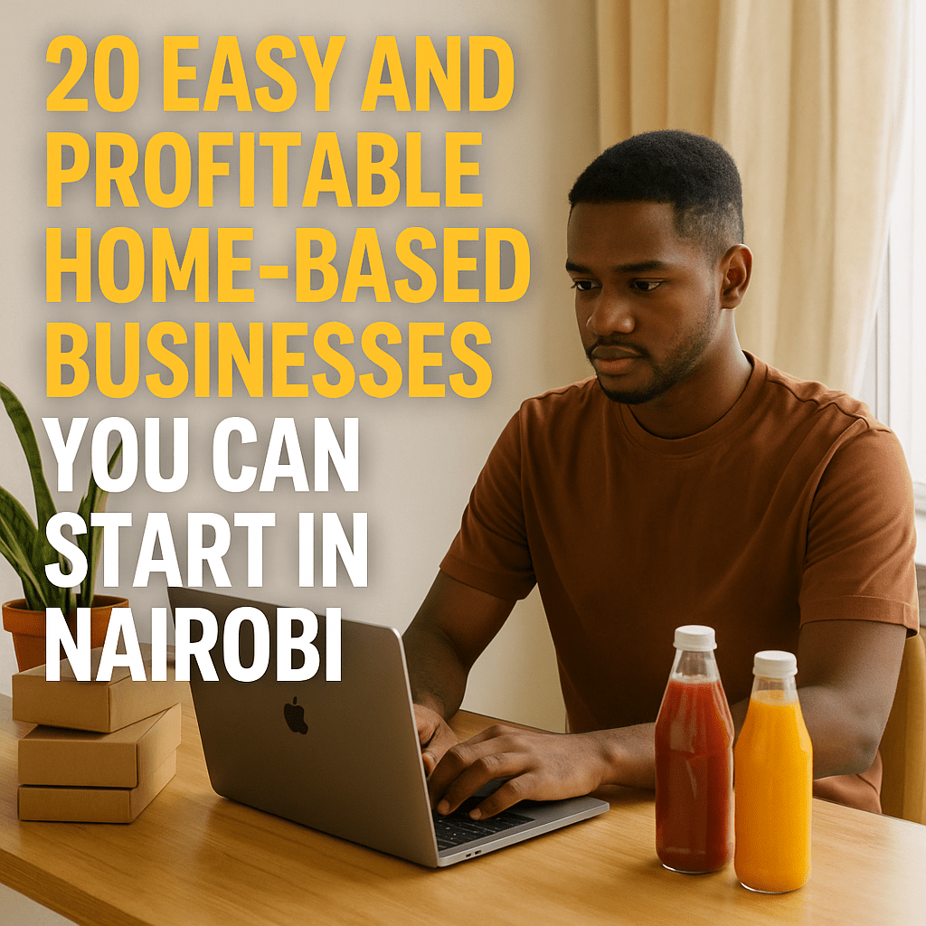 home-based businesses in Nairobi, profitable small businesses in Kenya 2025, how to make money from home in Nairobi, low capital business ideas Kenya, online jobs for youth in Kenya, side hustles for Kenyans 2025, easy businesses to start with 1000 shillings, best business ideas in Nairobi for beginners, small profitable businesses for students in Kenya, women friendly businesses in Kenya, self employment ideas in Nairobi, affordable business ideas Kenya, how to start a home business in Kenya, businesses for jobless youth in Kenya, how to earn money online in Kenya 2025, work from home jobs Kenya, businesses with fast returns in Nairobi, simple business ideas for Kenyans, urban farming business Nairobi, selling clothes from home in Kenya