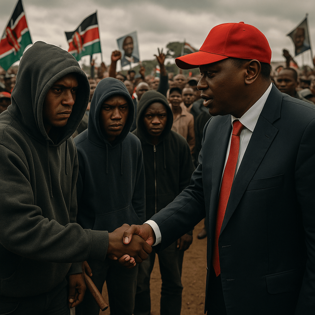 Kenyan election violence, Mungiki gang in politics, sects and oathing in Kenya elections, political mobilization through gangs, Nairobi slum gangs and politics, Kenyan political thuggery, ethnic militias in Kenya, elections and criminal networks Kenya, youth unemployment political violence Kenya, informal militias in Kenyan campaigns, Kenya extrajudicial killings post-election, role of sects in Kenyan elections