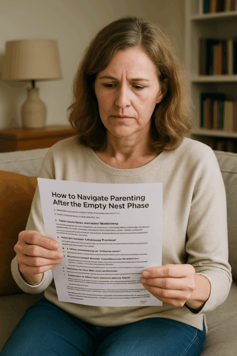 how to navigate parenting after kids leave home, empty nest parenting advice, coping with empty nest syndrome, reconnecting after children move out, empty nest tips for parents, rediscovering yourself after parenting, parenting adult children boundaries, empty nest support for parents, redefining motherhood after kids leave, parenting after empty nest transition