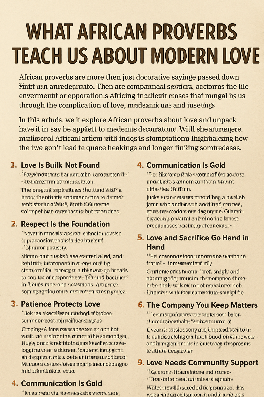 African proverbs, modern love, African wisdom, relationships, marriage advice, dating tips, African culture, love lessons, relationship guidance, timeless wisdom