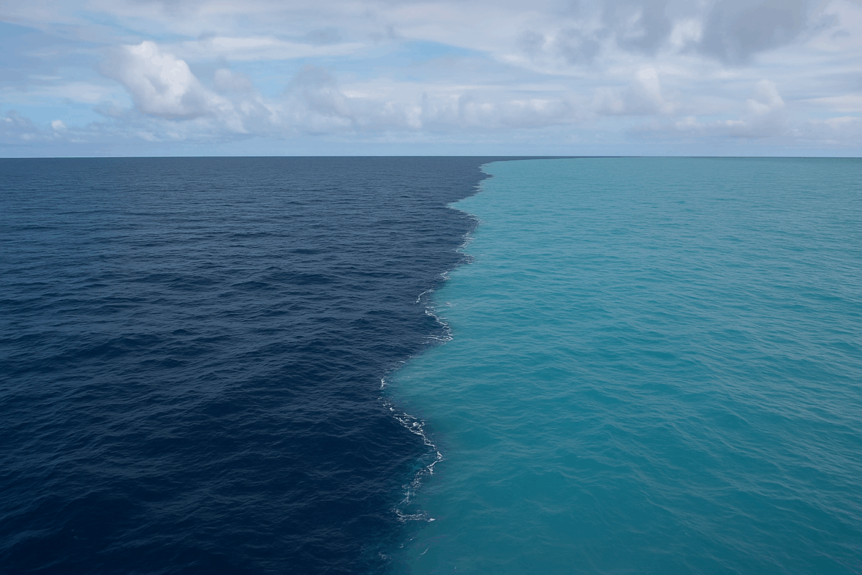 why pacific and atlantic oceans dont mix, do oceans mix or stay separate, ocean boundaries explained, pacific vs atlantic salinity difference, thermocline and halocline formation, drake passage ocean mixing science, why water looks different in gulf of alaska, ocean density contrast explanation, global conveyor belt ocean circulation, ocean color difference phenomenon, reasons oceans appear not to mix, scientific explanation for ocean separation myth, pacific and atlantic ocean meeting point, ocean mixing time scale, ocean currents and coriolis effect explained