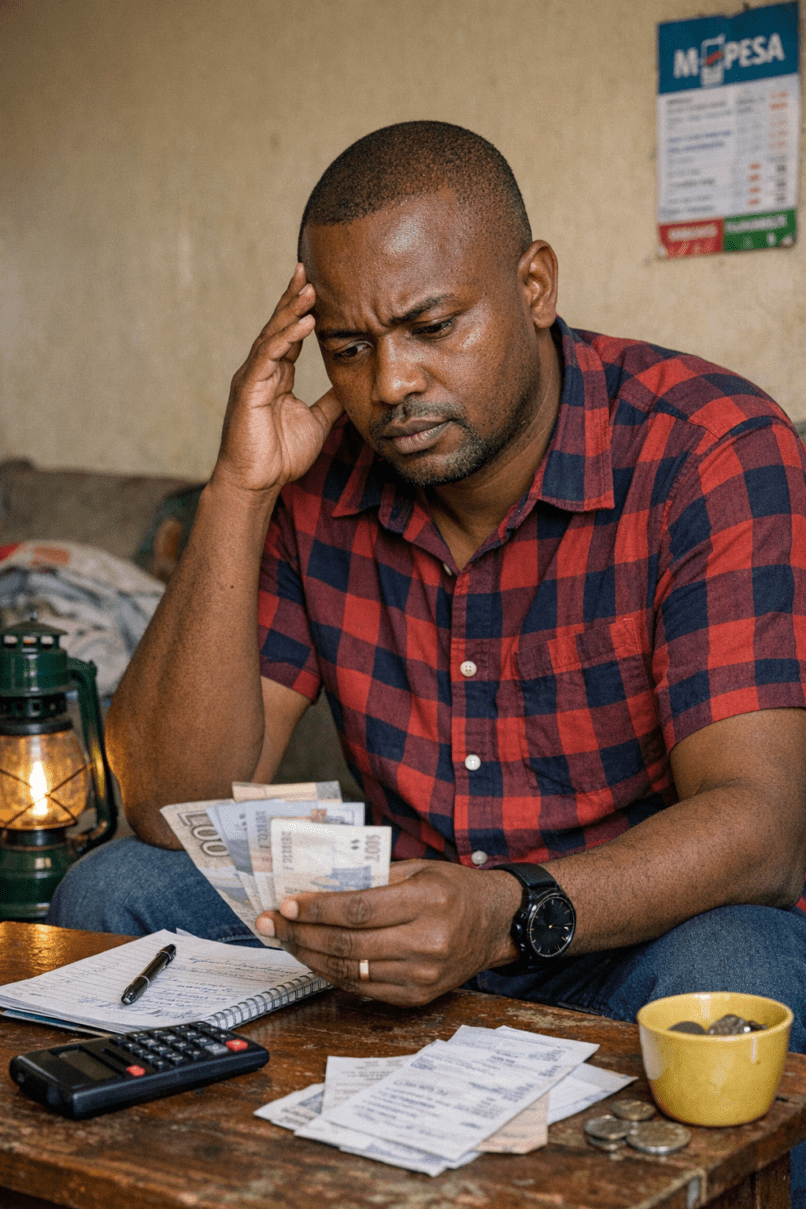 living paycheck to paycheck in Kenya, cost of living in Kenya, mobile loans Kenya, financial literacy Kenya, debt cycle Kenya, budgeting tips Kenya, saving money Kenya, middle class struggles Kenya, how to stop living paycheck to paycheck, Kenya personal finance