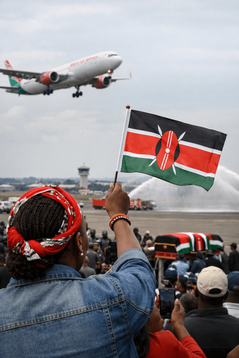 Raila Odinga body from India, Raila Odinga flight Kenya, Raila Odinga funeral, JKIA Raila Odinga arrival, Raila Odinga national mourning, Raila Odinga legacy, Kenya political history, Raila Odinga burial Siaya, Kenya Airways RAO001, Raila Odinga news, Kenyan politics 2026, Raila Odinga supporters, Raila Odinga final journey, Raila Odinga state funeral, Kenya mourning Raila Odinga, historic flights Kenya, Kenyan leaders tribute, Kenya Airways historic flight, Raila Odinga casket arrival, Kenya news today