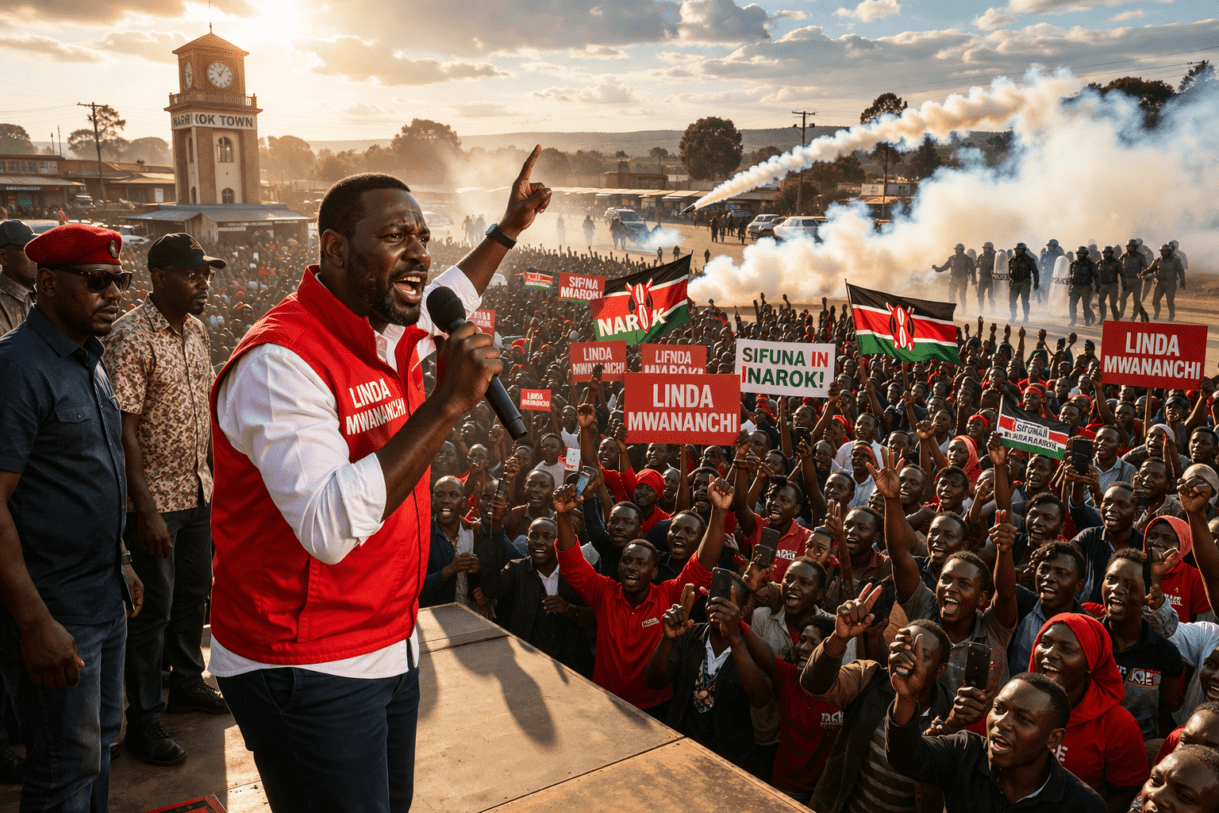 Sifuna rally Narok, Linda Mwananchi Kenya, Edwin Sifuna politics, William Ruto 2027, Kenya opposition movement, Kenya election news, Narok political rally, Kenyan grassroots mobilization, Kenya political strategy, 2027 elections Kenya