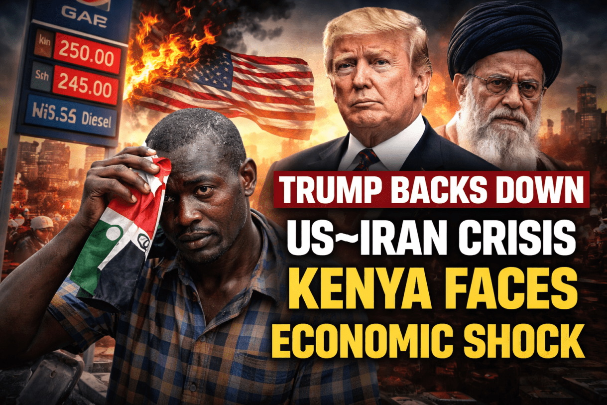 US Iran conflict 2026 Kenya impact, Trump backs down Iran strike news, US Iran tensions economic impact Africa, Kenya fuel prices increase 2026, global oil prices effect on Kenya economy, Strait of Hormuz crisis Africa impact, how US Iran war affects Kenya, Kenya inflation due to global conflict, Africa economy US Iran crisis 2026, fuel cost surge Kenya today news, Kenya shilling vs dollar war impact, global oil supply disruption Africa, Middle East conflict effect on African markets, Kenya cost of living increase fuel prices, US foreign policy Iran economic consequences Africa, Iran retaliation global security impact Africa, Kenya transport costs fuel crisis, oil price shock developing countries Africa, economic risks Kenya global war tensions, breaking news US Iran conflict Africa impact