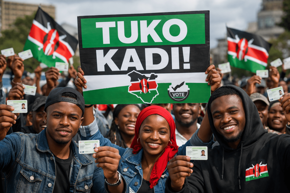 tuko kadi meaning in Kenya, what does tuko kadi mean in sheng, tuko kadi political meaning explained, Kenyan slang tuko kadi definition, why tuko kadi is trending in Kenya, tuko kadi voter card meaning Kenya, sheng phrases and meanings in Kenya, youth political engagement Kenya 2027 elections, importance of voter registration Kenya youth, Kenyan social media slang trends 2026, meaning of kadi in Kenyan politics, how sheng influences Kenyan culture and politics, tuko kadi explained in English, Kenya election slang explained, role of youth voters in Kenya elections, Kenyan political awareness among youth, viral Kenyan phrases and their meanings, how social media shapes politics in Kenya, Kenyan youth voting trends and behavior, tuko kadi origin and cultural significance