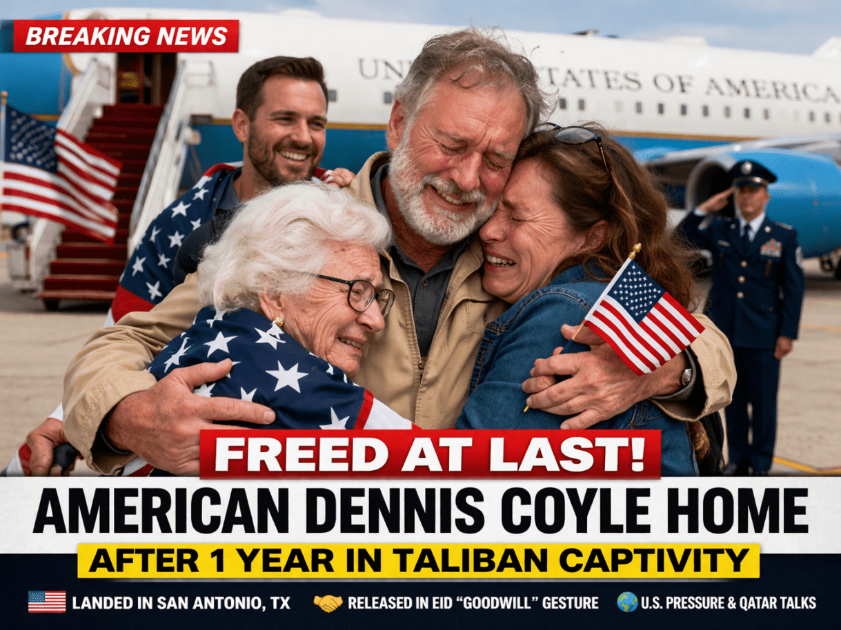 Dennis Coyle Taliban release 2026, American detained in Afghanistan released, Taliban hostage diplomacy US citizens, Dennis Coyle return to US Texas, Americans detained by Taliban latest news, US Afghanistan relations 2026, Taliban goodwill gesture Eid release, Qatar mediation Taliban US detainees, UAE role in hostage negotiations Afghanistan, impact of Taliban detentions on global politics
