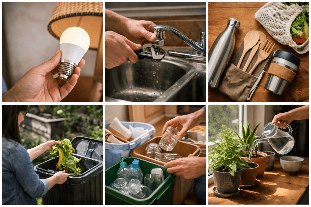 eco-friendly living, sustainable home practices, green living tips, eco-friendly home ideas, reduce waste at home, zero waste lifestyle, energy saving tips at home, water conservation methods, sustainable lifestyle guide, how to live sustainably, eco-conscious living, reduce plastic use, home sustainability tips, environmentally friendly habits, green household practices, save electricity at home, eco-friendly daily habits, sustainable kitchen tips, composting at home, reduce carbon footprint at home