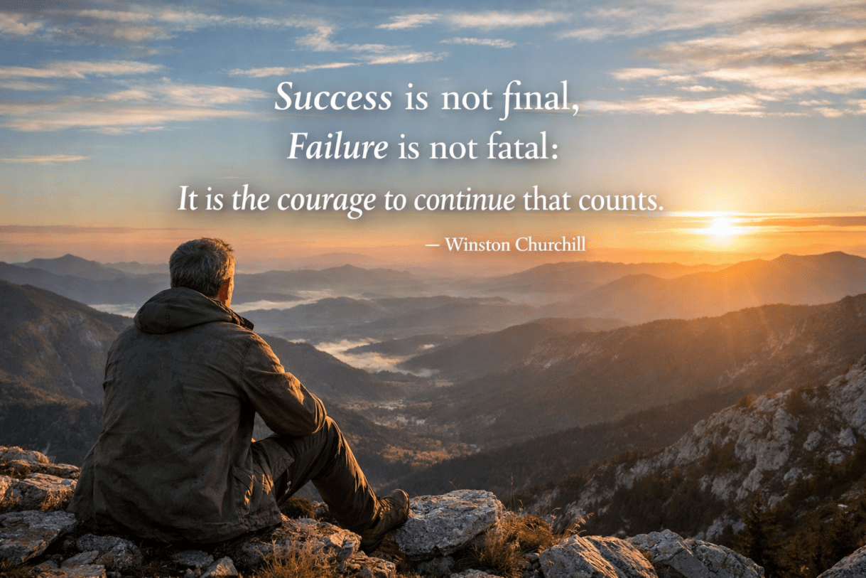 success is not final meaning, failure is not fatal explanation, courage to continue quote analysis, importance of persistence, how to overcome failure, growth mindset strategies, resilience and success, why persistence matters, success and failure mindset, motivational life lessons