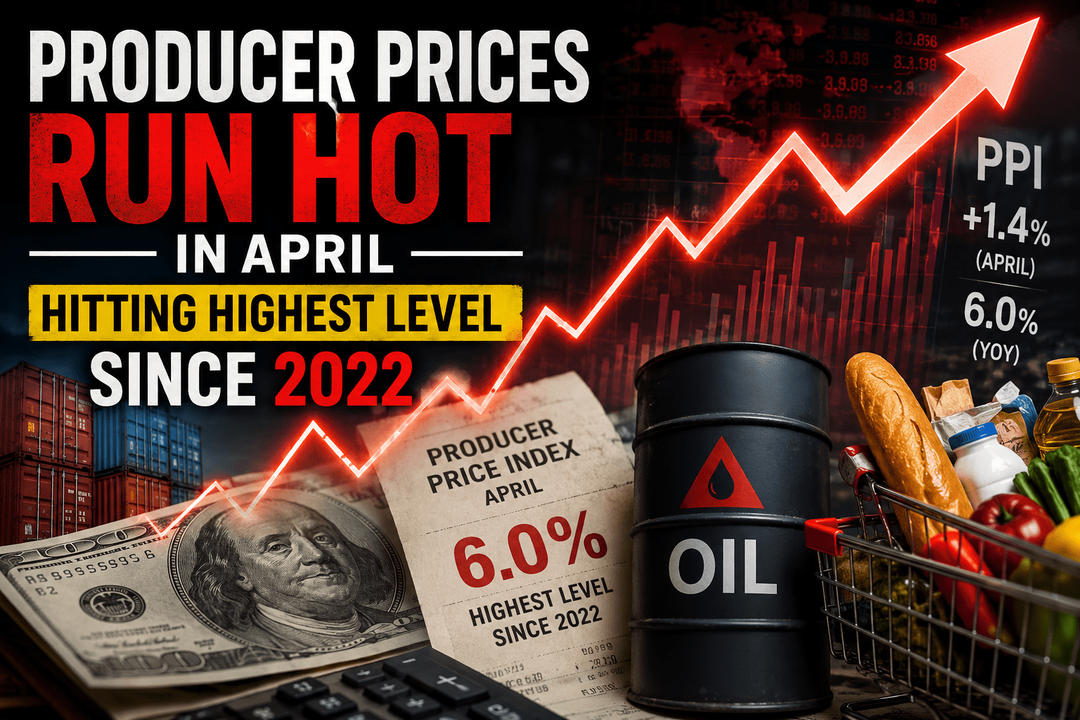 producer prices April 2026, US inflation news 2026, producer price index surge, wholesale inflation highest since 2022, Federal Reserve inflation concerns, US economy inflation update, rising producer prices explained, April PPI report 2026, inflation and interest rates 2026, cost of living crisis USA, energy prices driving inflation, latest US economic news, wholesale prices jump April, inflation fears in America, US producer price index today, Federal Reserve rate cuts delayed, rising fuel costs inflation, stock market reacts to inflation, business costs rising 2026, economic slowdown and inflation