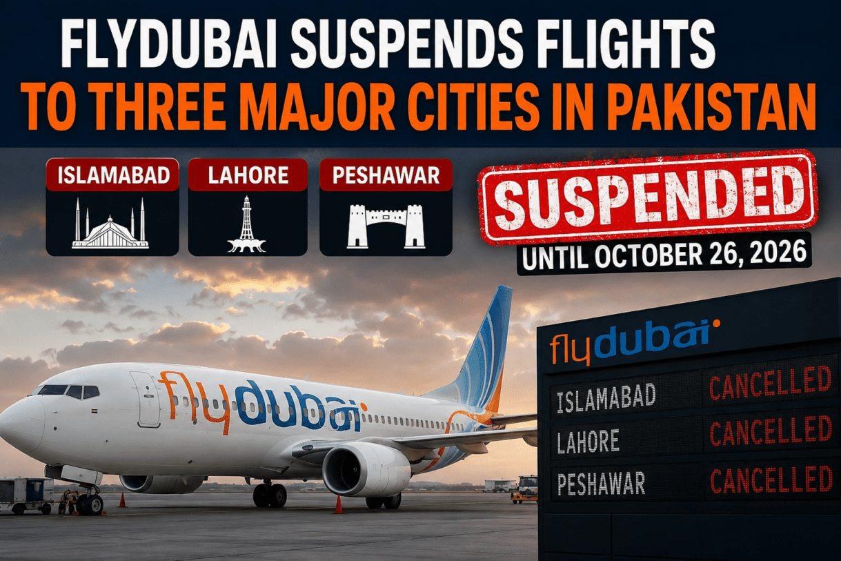 flydubai suspension Pakistan flights, flydubai Islamabad Lahore Peshawar flights suspended, UAE airline flight cancellations Pakistan, Dubai to Pakistan flight disruption 2026, Flydubai operational suspension reasons, Pakistan aviation news today, international flights cancelled Pakistan, cheap flights UAE to Pakistan changes, Flydubai travel update 2026, Pakistan diaspora travel disruption UAE, airline route suspension impact South Asia, Islamabad Lahore Peshawar travel news, flight schedule changes flydubai, Middle East airline news Pakistan routes, Flydubai Karachi flights still operating