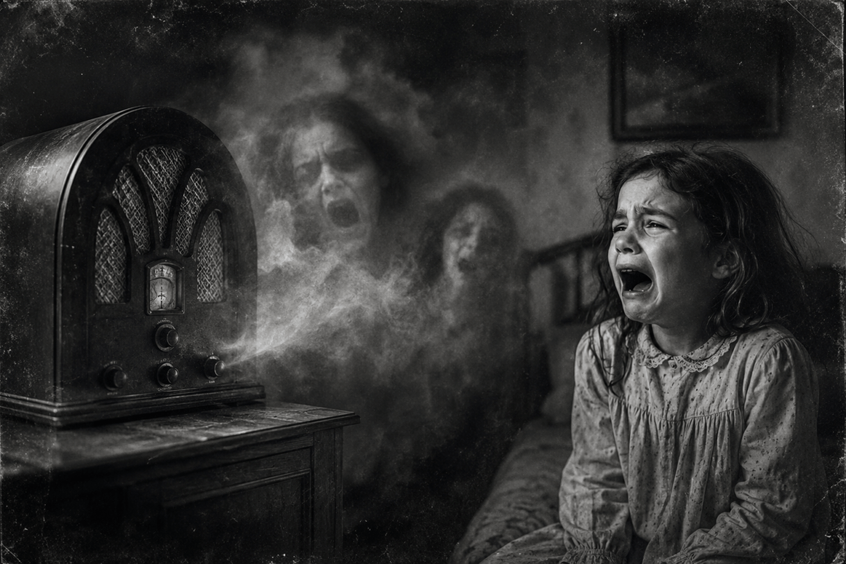 The Radio Station That Predicted a Murder, Nannette Eppers story, haunted radio broadcasts, creepy Ohio mystery, unsolved murder legends, disturbing radio interruptions, paranormal radio stories, mysterious screams on radio, true crime urban legends, eerie 1930s mysteries, ghostly radio transmissions, unexplained radio signals, creepy true stories, haunted broadcasts mystery, supernatural radio legend