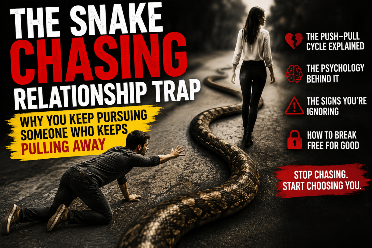 snake chasing relationship pattern, snake chasing relationship meaning, push pull relationship cycle, anxious avoidant relationship dynamics, toxic relationship chasing pattern, why do I keep chasing someone who pulls away, emotional chasing in relationships, relationship attachment styles explained, avoidant partner behavior signs, anxious attachment relationship signs, unhealthy relationship dynamics signs, how to stop chasing someone emotionally, relationship push pull psychology, toxic love cycle explanation, relationship confusion and mixed signals, emotional dependency in relationships, love chasing vs healthy love, relationship anxiety and overthinking, signs you are chasing not loved, how to break attachment cycle, stop chasing someone who ignores you