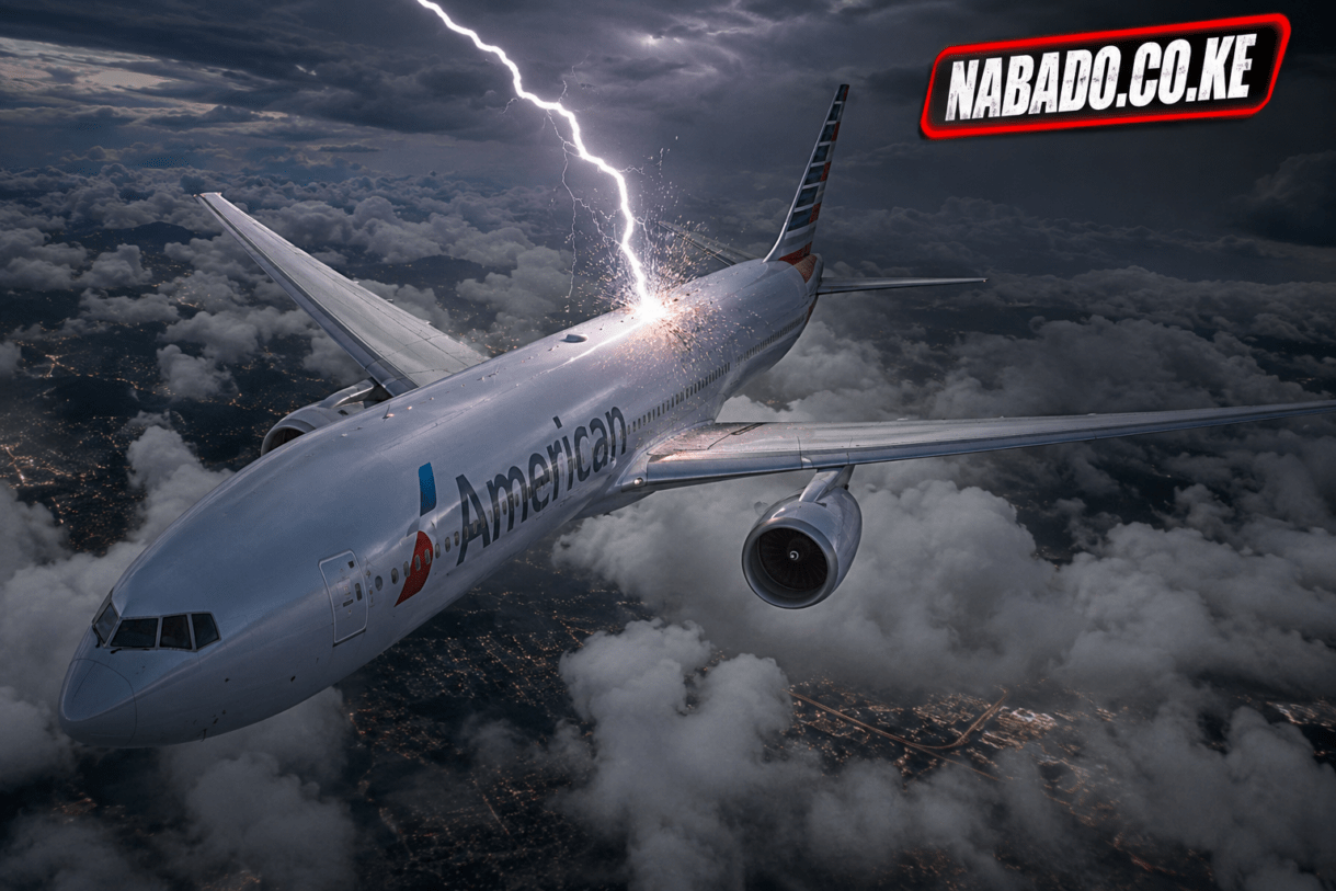 American Airlines, lightning strike, emergency landing, Heathrow Airport, Boeing 777, flight emergency, aviation news, airline safety, London Heathrow, Charlotte flight, aircraft lightning strike, breaking news, air travel safety, flight turnaround, aviation incident.