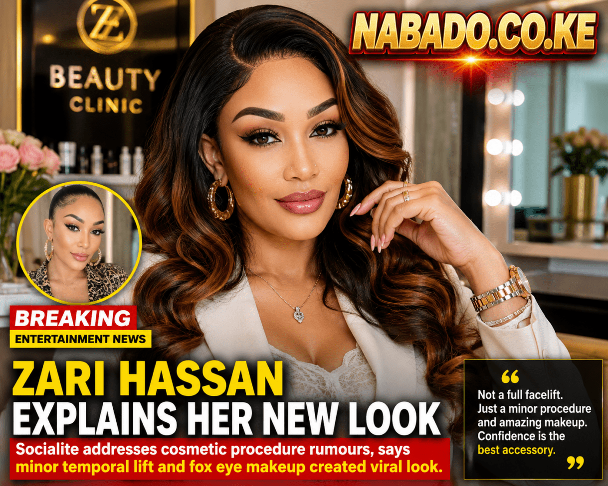Zari Hassan new look, Zari Hassan cosmetic procedure, Zari Hassan facelift rumors, Zari Hassan fox eye makeup, Zari Hassan temporal lift, Zari Hassan latest news, Zari Hassan 2026, Ugandan socialite Zari Hassan, celebrity cosmetic surgery news, East Africa entertainment news