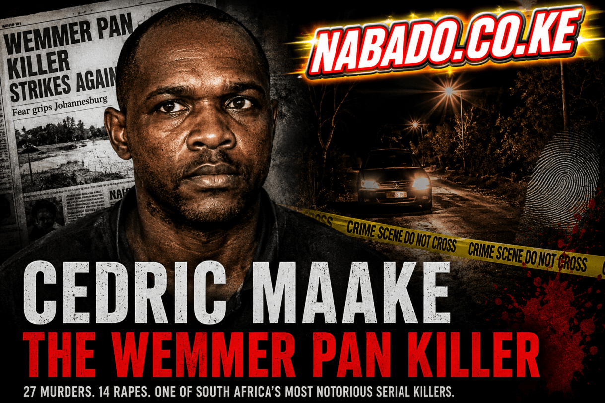 Cedric Maake, Wemmer Pan Killer, Cedric Maake true crime, Cedric Maake serial killer, South African serial killers, Johannesburg serial killers, Wemmer Pan murders, Cedric Maake crimes, South Africa true crime, African serial killers, true crime Africa, Johannesburg crime, serial killer cases, notorious criminals South Africa, South African crime stories, forensic investigation South Africa, DNA evidence serial killer, Piet Byleveld, Wemmer Pan Killer story, Cedric Maupa Maake, NABADO.CO.KE