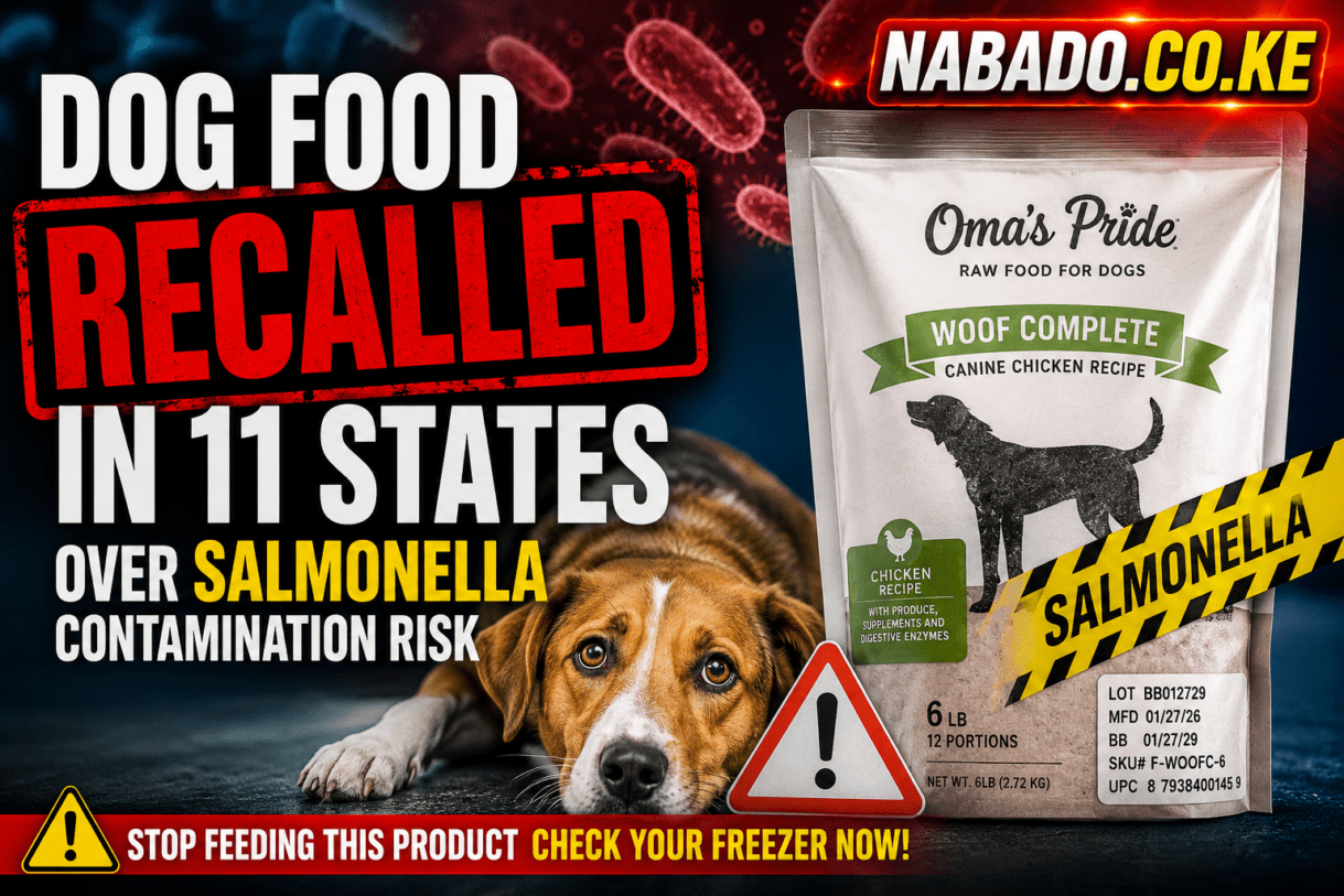 Oma’s Pride dog food recall, dog food recall 2026, Salmonella dog food, Salmonella contamination, recalled dog food, Woof Complete Canine Chicken Recipe, Oma’s Pride recall, FDA dog food recall, pet food recall, raw dog food recall, dog food Salmonella risk, dog food safety, pet safety, recalled pet products