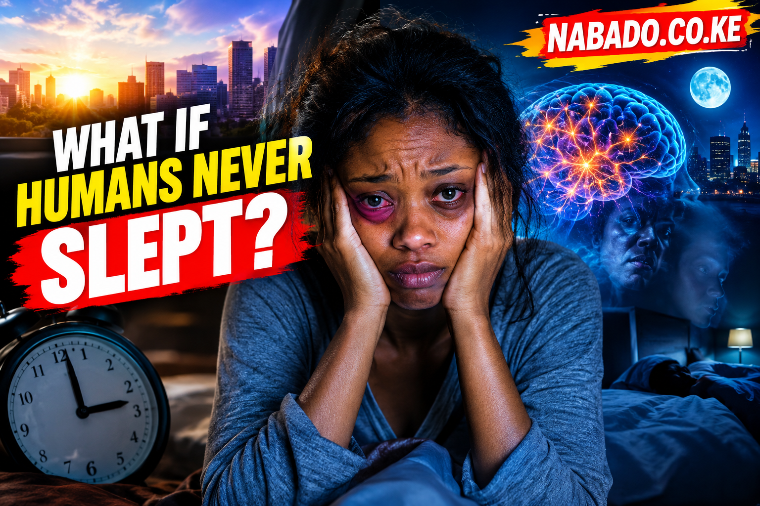 humans stopped sleeping, what happens if humans stop sleeping, effects of sleep deprivation, sleep deprivation, lack of sleep, dangers of not sleeping, how long can humans survive without sleep, effects of no sleep, sleep and the brain, sleep deprivation effects on the body, what happens when you don't sleep, can humans live without sleep, importance of sleep, sleep science, extreme sleep deprivation, hallucinations from sleep deprivation, microsleeps, sleep and health, why humans need sleep, brain without sleep, NABADO.CO.KE